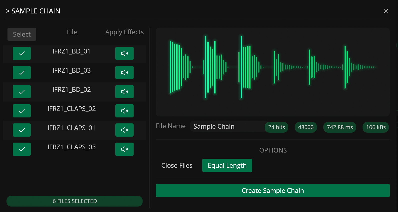 Sample Chain Tool