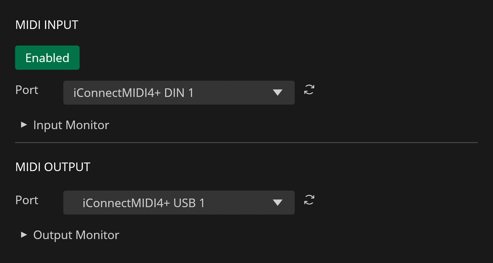 MIDI Settings